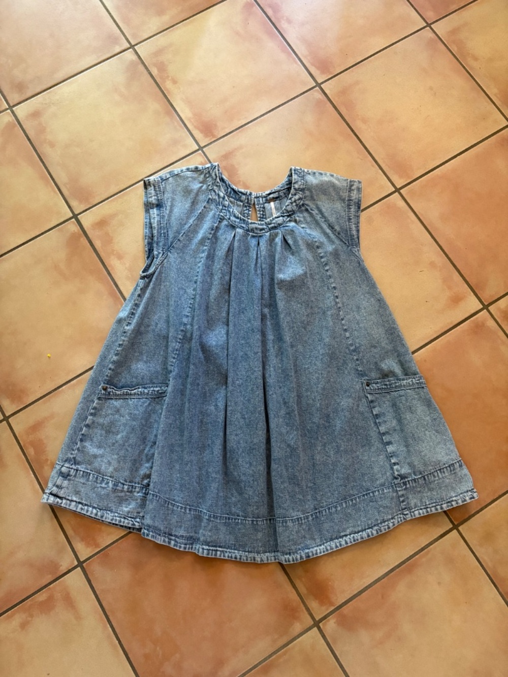 Free People Light Blue Denim Mini Dress - Picture 3 of 6